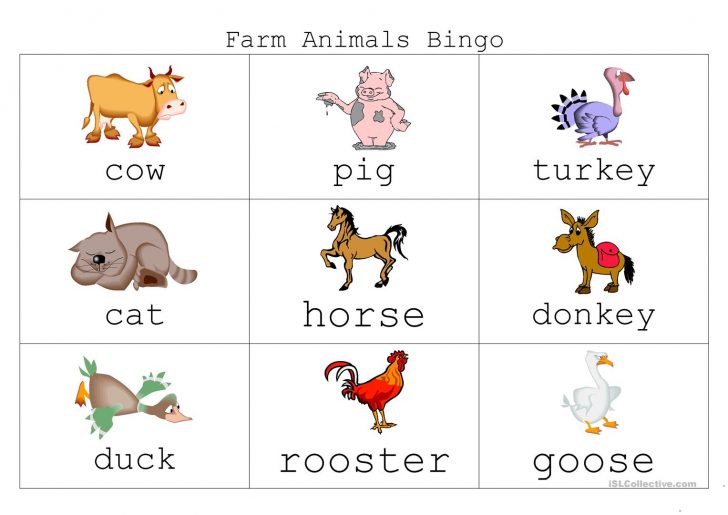 Farm Bingo Cards Printable