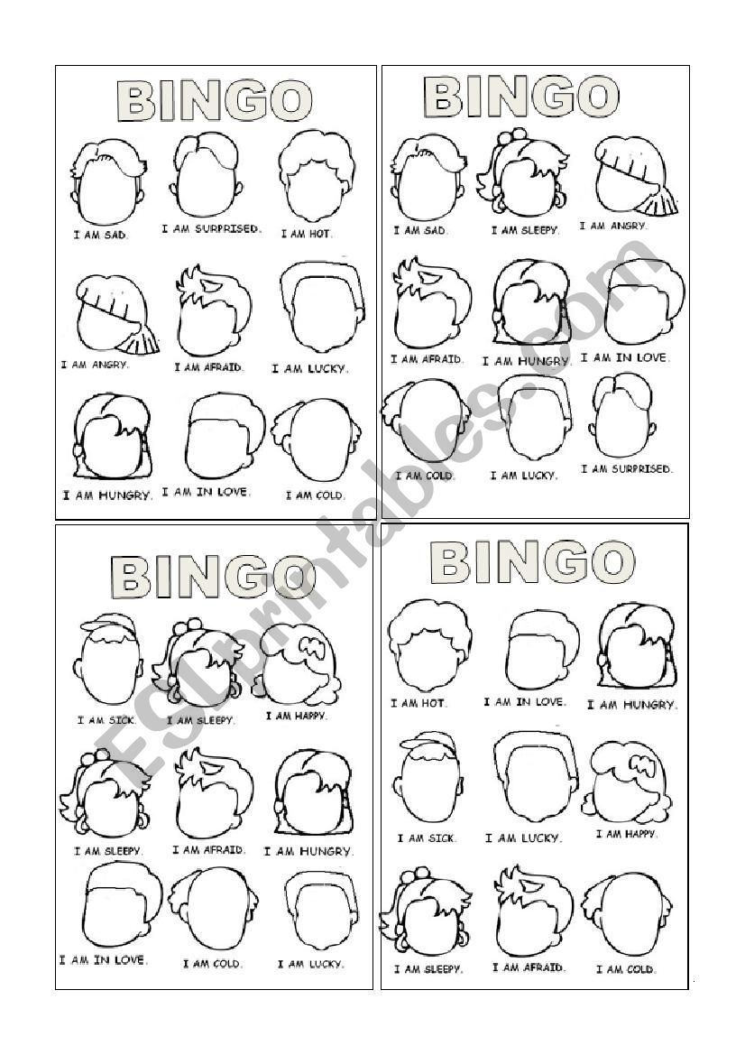 Feelings Bingo Part 2/2 - Esl Worksheetcenira Hohl