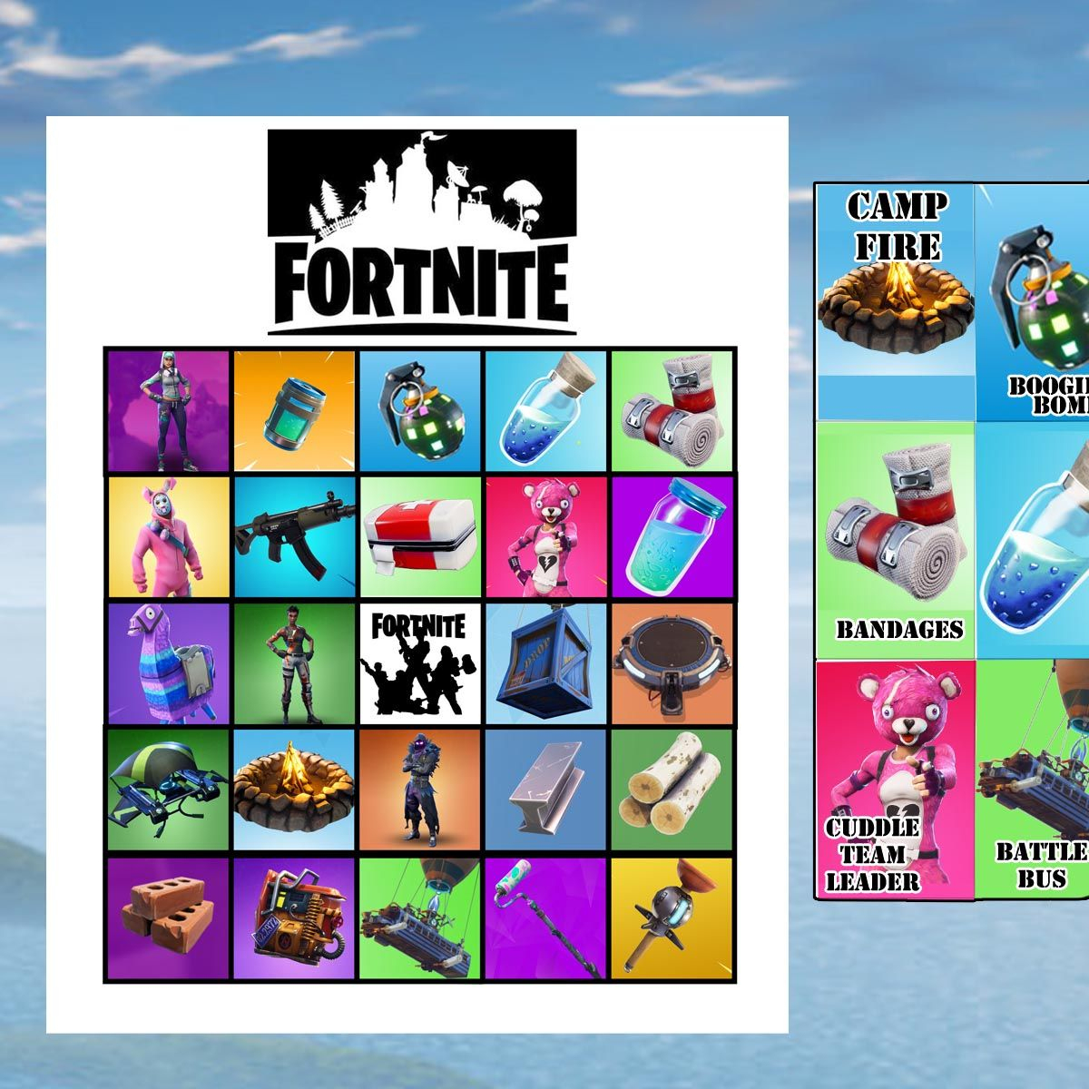 Fortnite Birthday Party Printables - Verjaardagsfeestjes