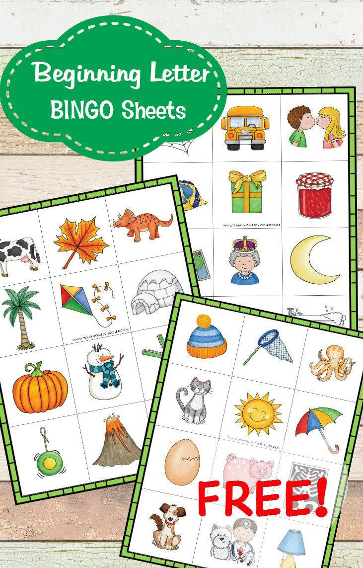 Free Beginning Sound Bingo Sheets | Letter Sound Activities