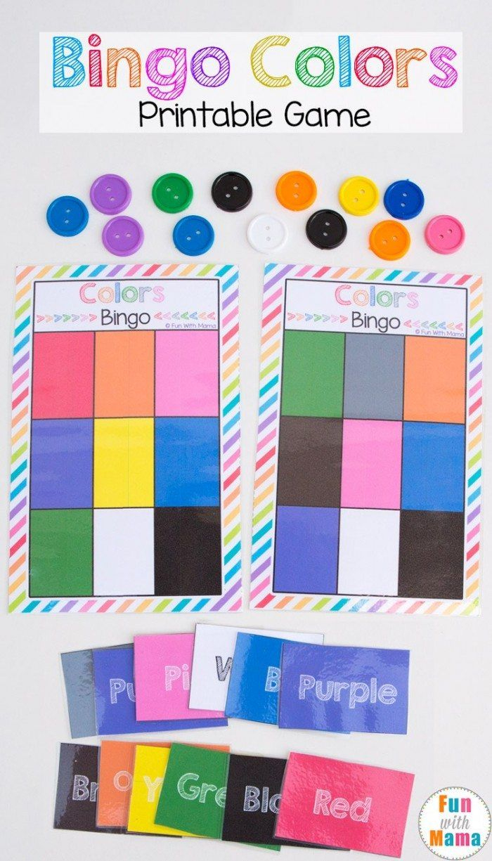 Free Printable Color and Shape Bingo Cards