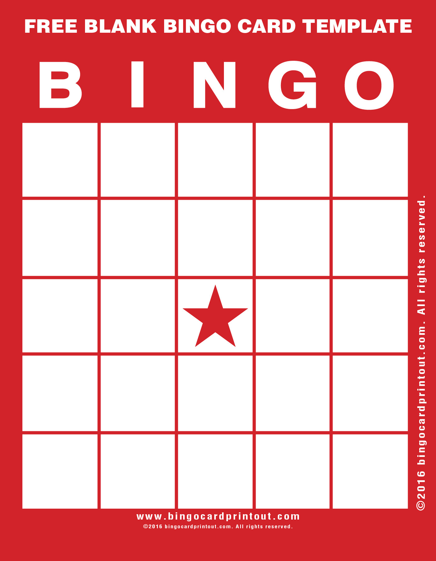 Free Blank Bingo Card Template - Bingocardprintout