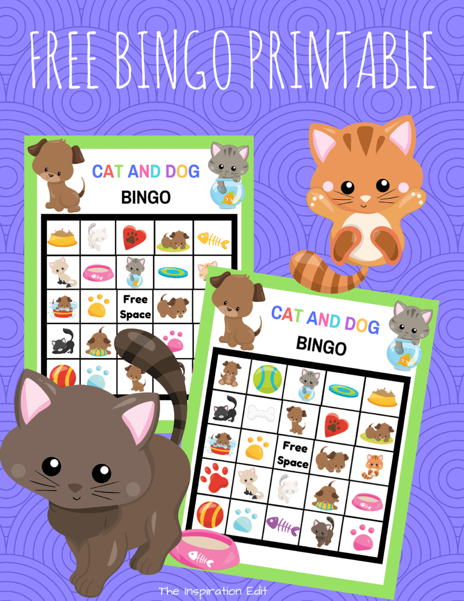 Free Cat And Dog Bingo Kids Game · The Inspiration Edit