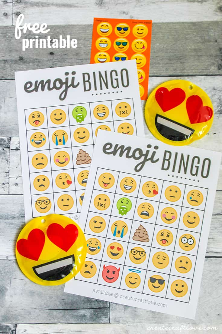 Free Emoji Bingo Printable - Create Craft Love