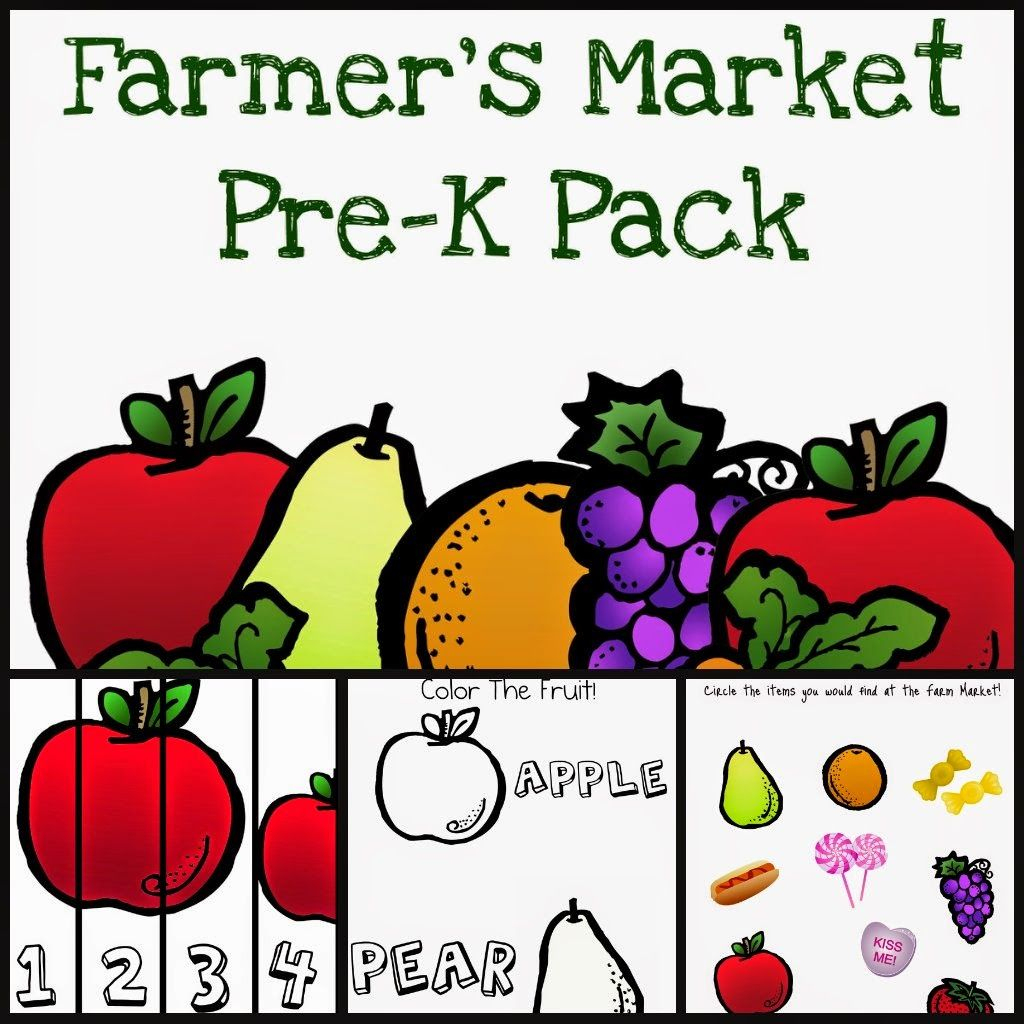 Free Farmers Market Pack For Prek | Preschool, Farmer, Free