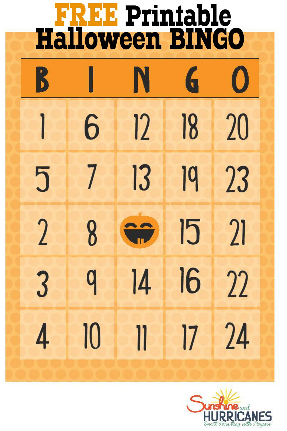Free Halloween Printables - Bingo
