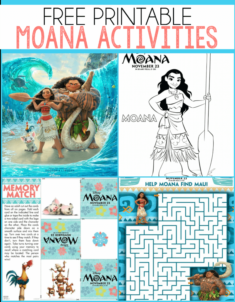 Free Moana Printables - Coloring Pages, Party Printables