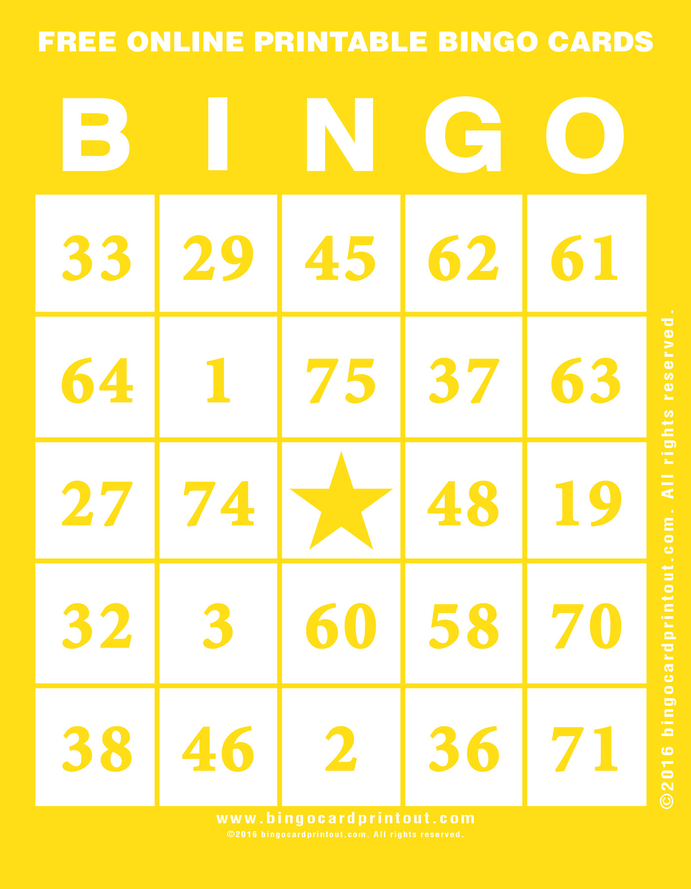 Free Online Printable Bingo Cards - Bingocardprintout