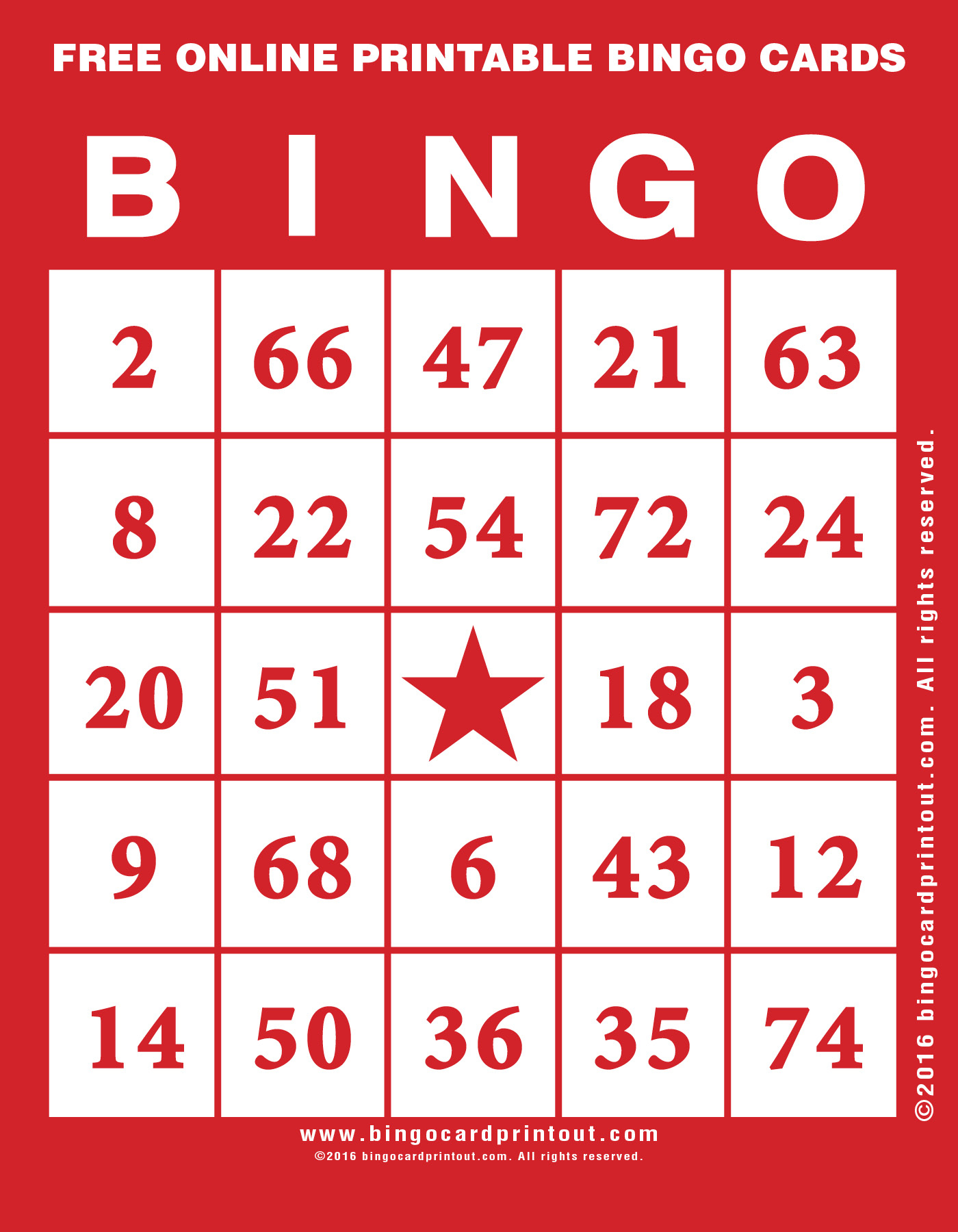 Free Online Printable Bingo Cards - Bingocardprintout