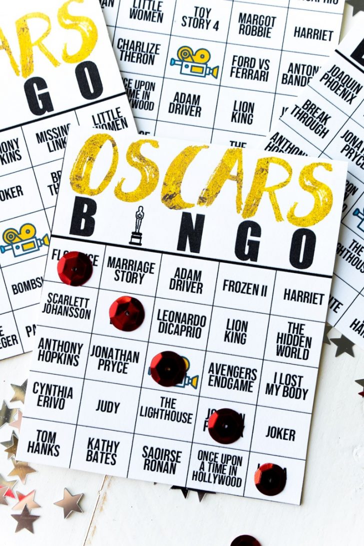 Printable Oscar Bingo Cards