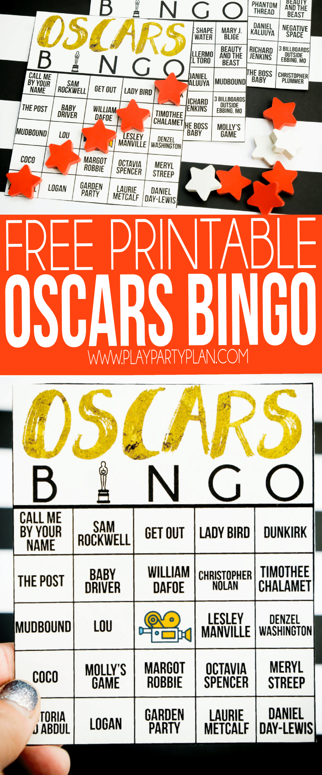 Free Printable 2020 Oscars Bingo Cards - Play Party Plan