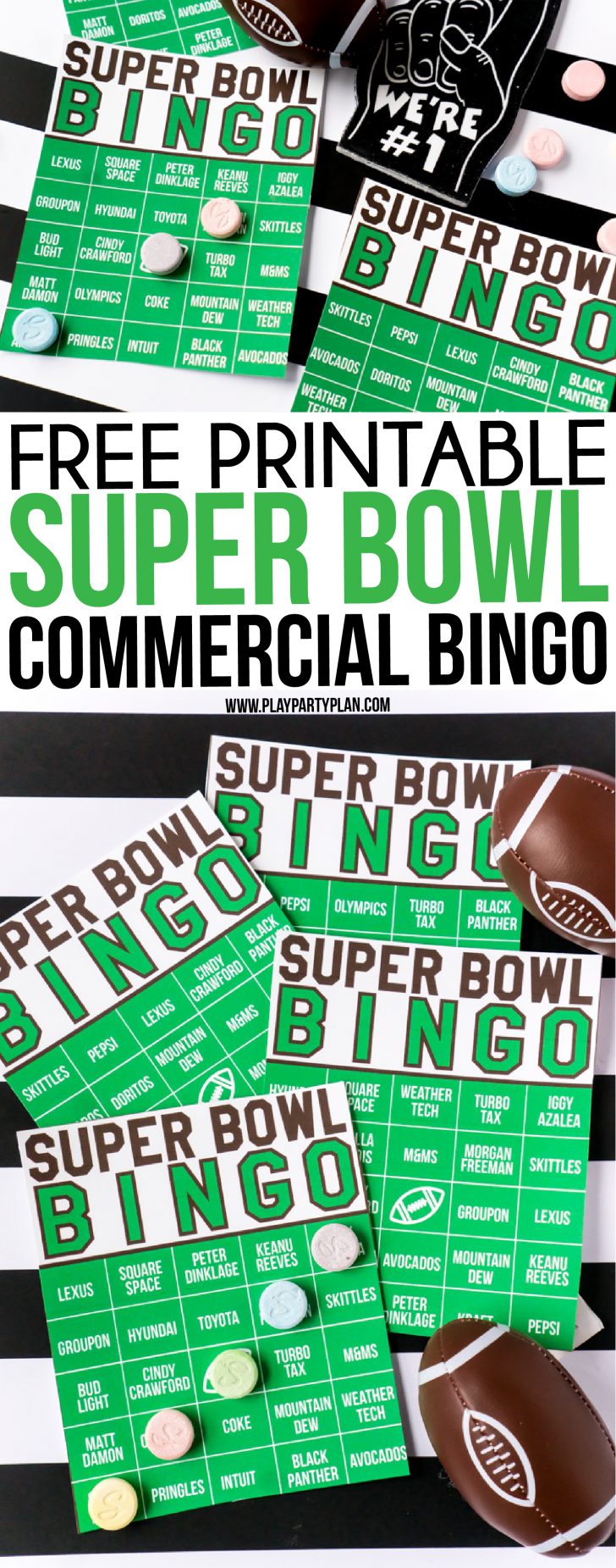2017 Super Bowl Bingo Cards Printable
