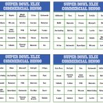 Free Printable 2020 Super Bowl Commercial Bingo   Play Party