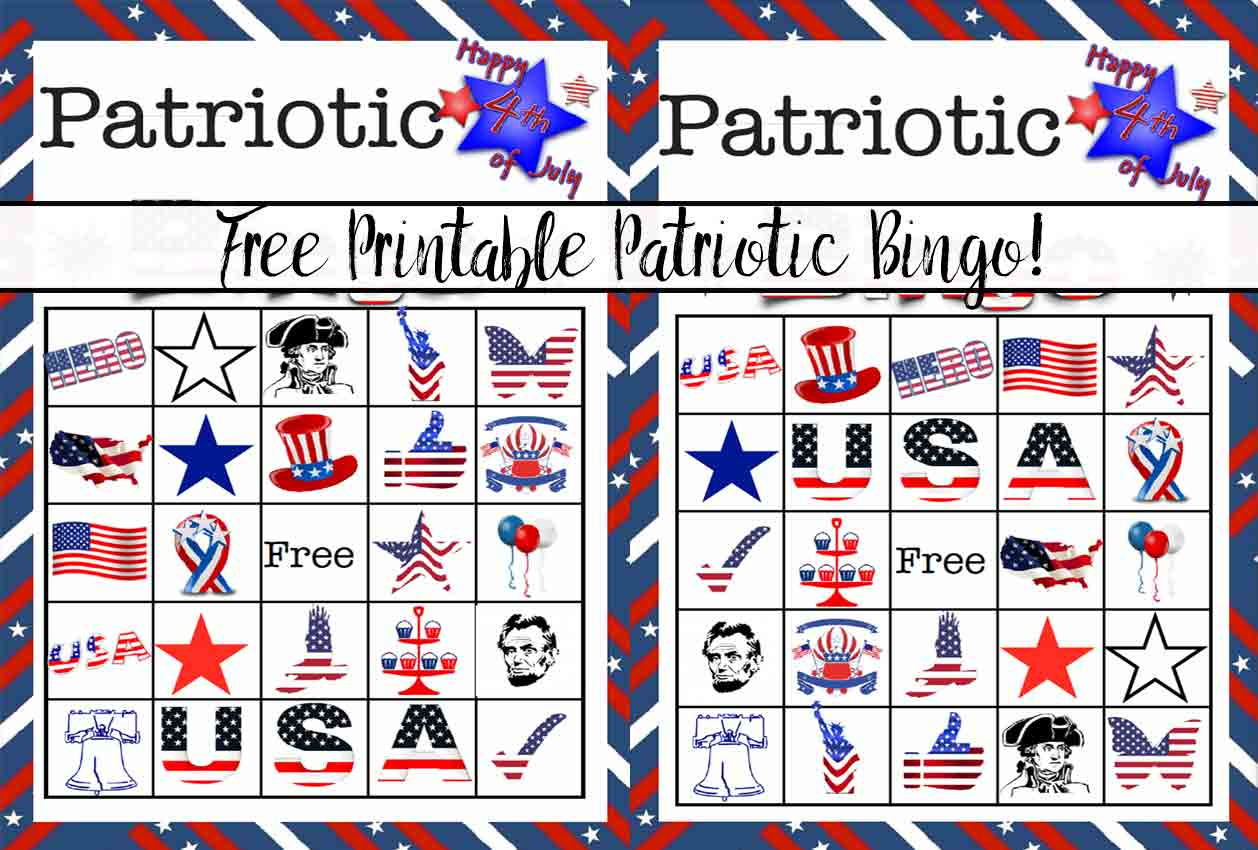 Free Printable 4Th Of July Patriotic Bingo