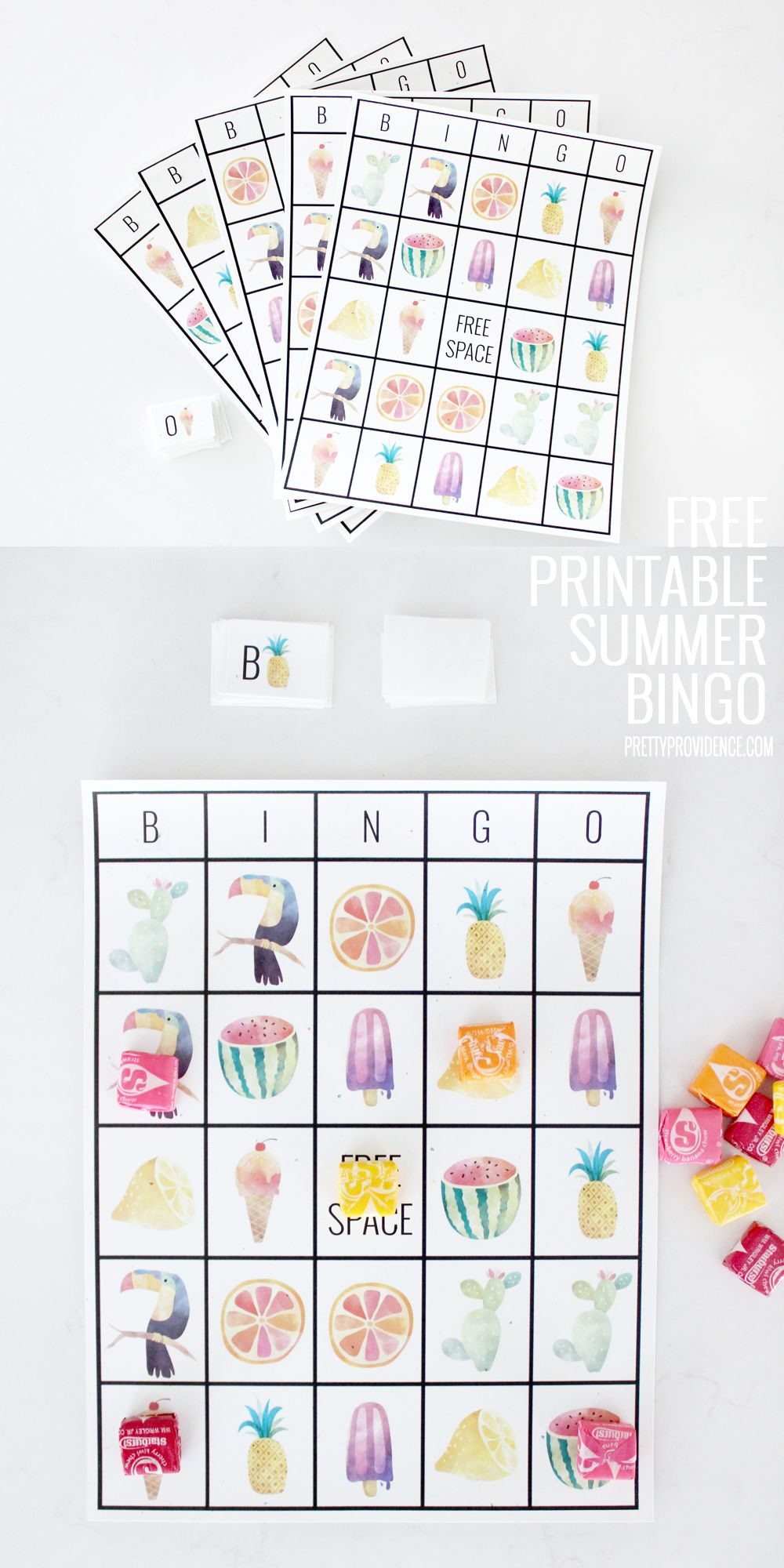 Free Printable Adorable Summer Bingo Cards | Free Printable