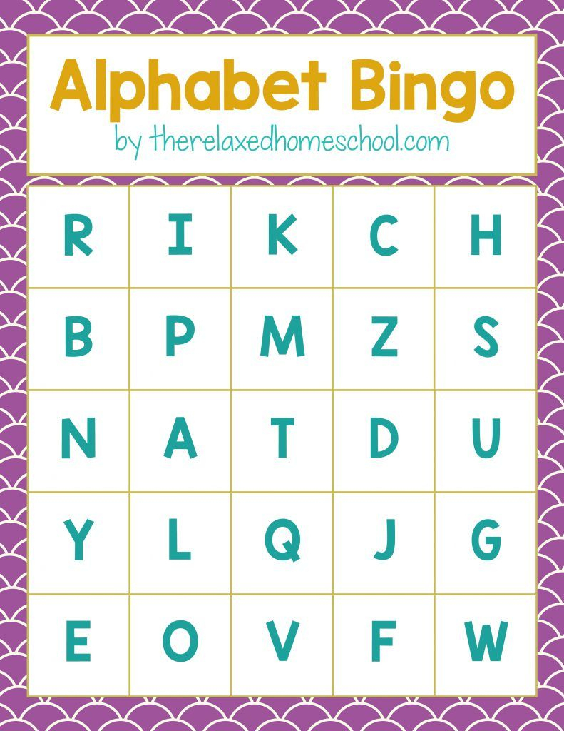 Free Printable! Alphabet Letters Bingo Game - Download Here