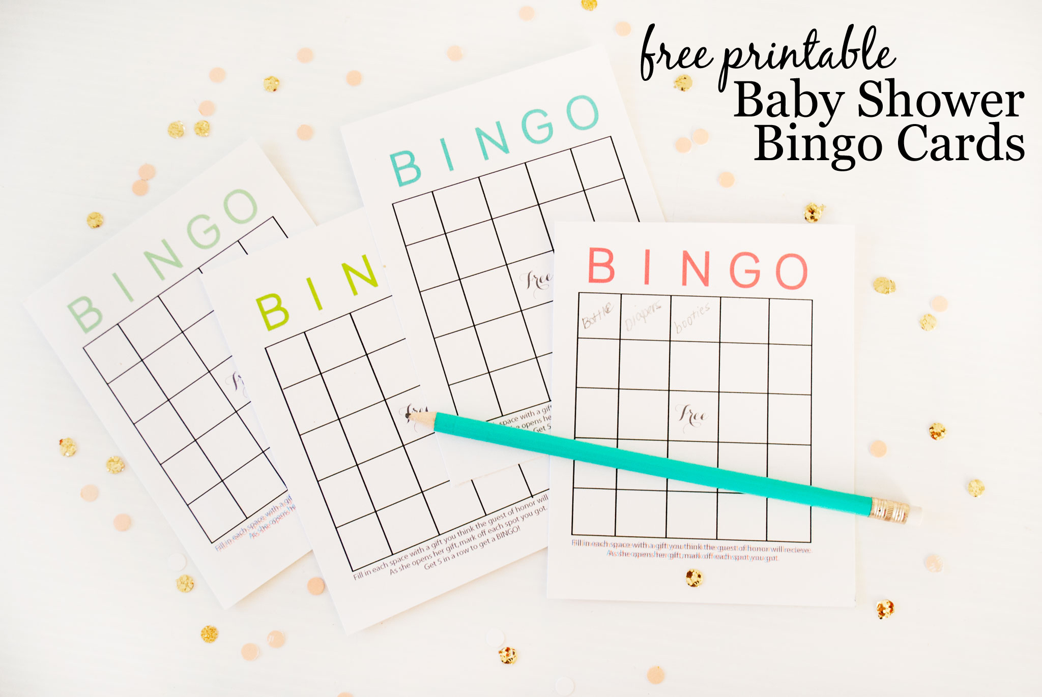 Free Printable Baby Shower Bingo Cards - Project Nursery