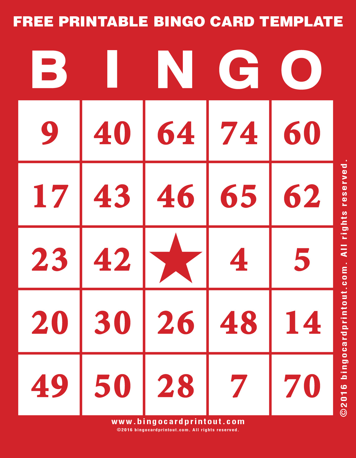Free Printable Bingo Card Template - Bingocardprintout