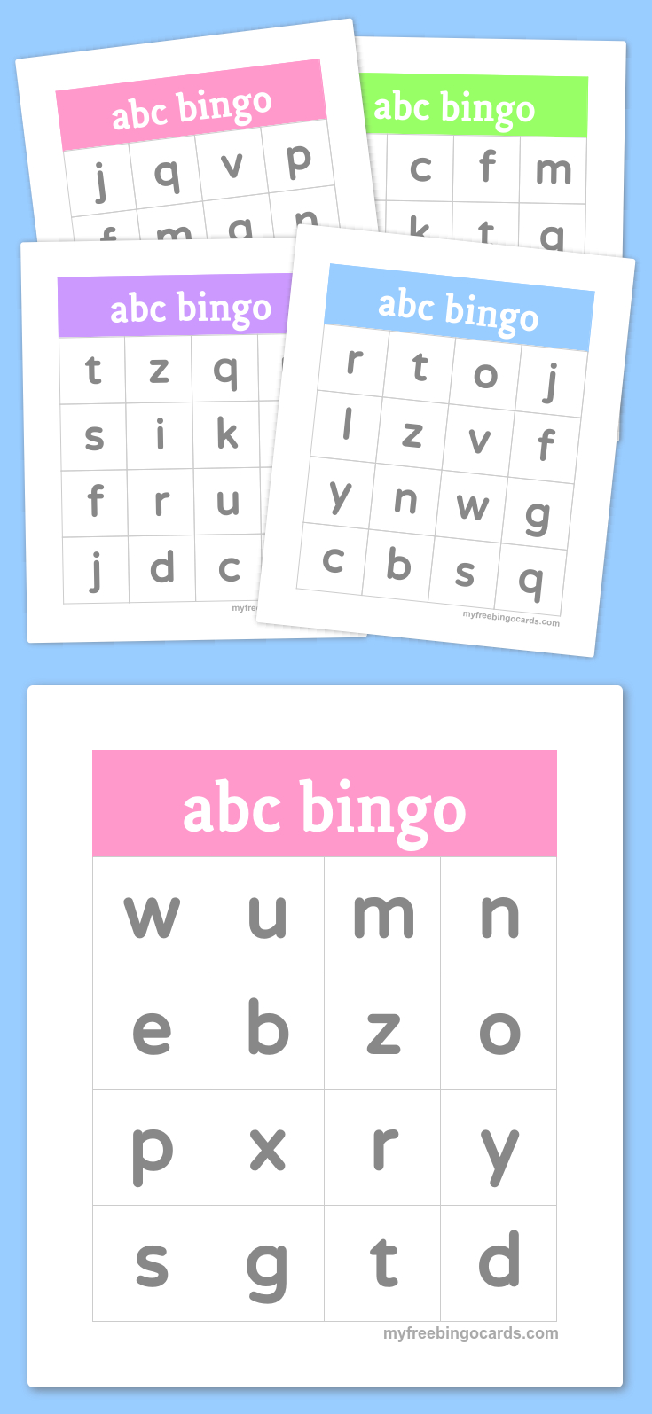 Free Printable Bingo Cards | Abc For Kids, Alphabet Bingo