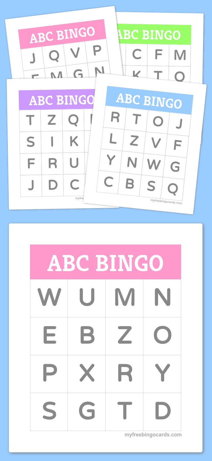 Free Printable Bingo Cards - Alfabet, Taalactiviteiten En
