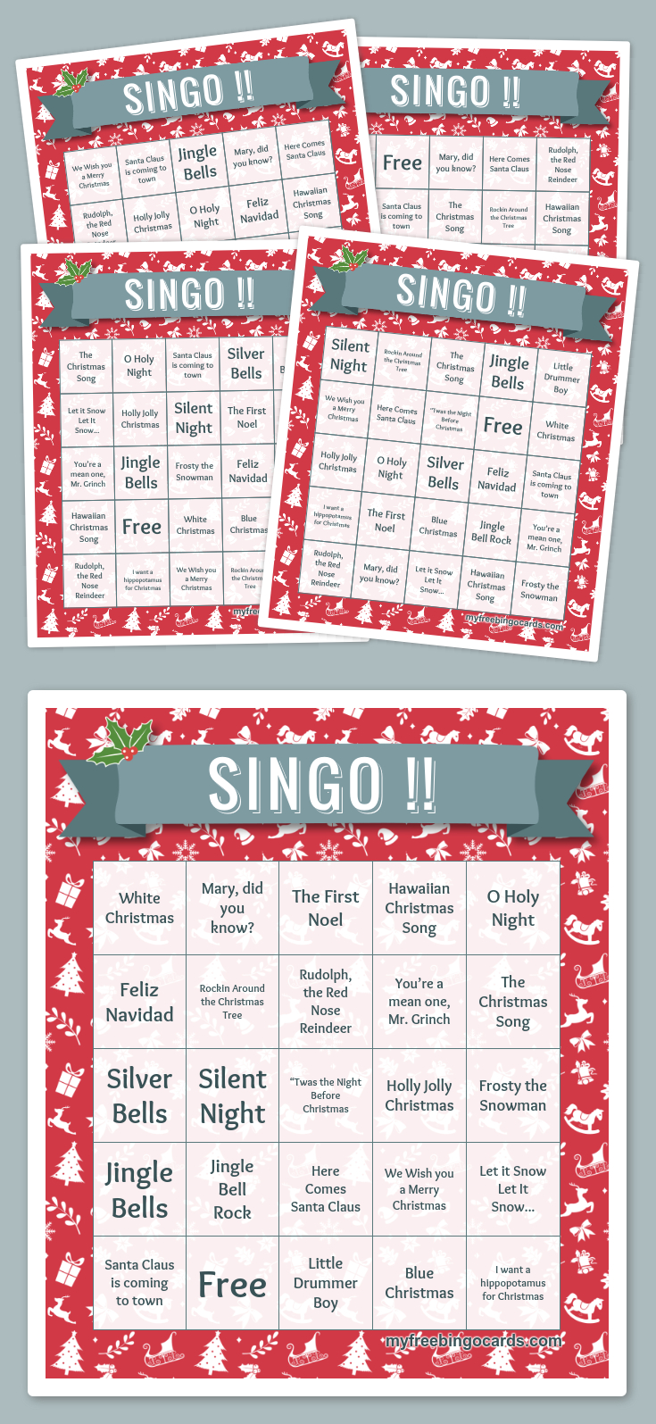 Free Printable Bingo Cards | Christmas Bingo, Free Printable