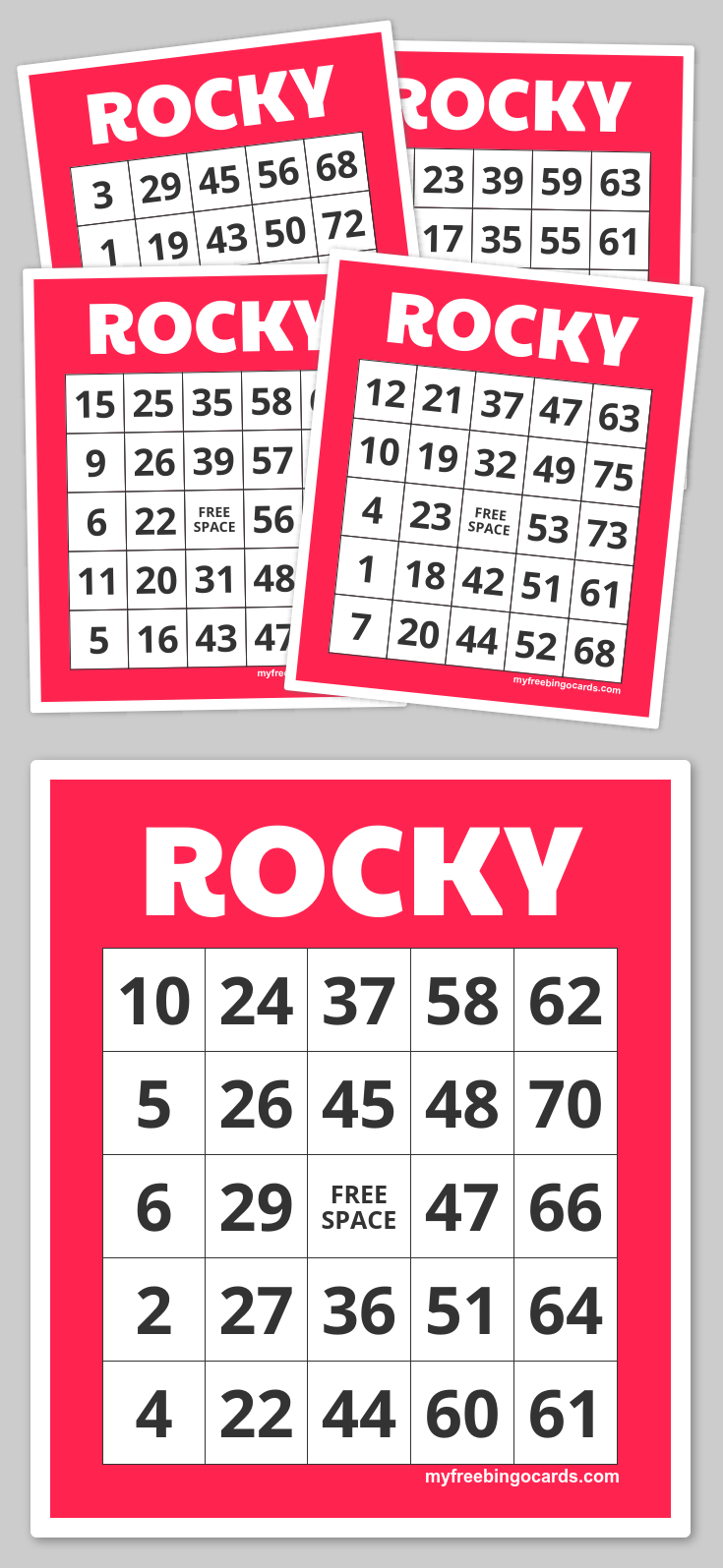 printable number bingo cards 1 75