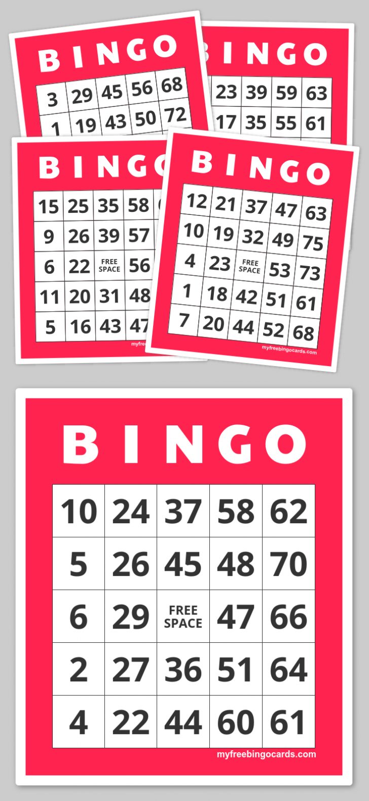 ESl Number Bingo Cards Printable