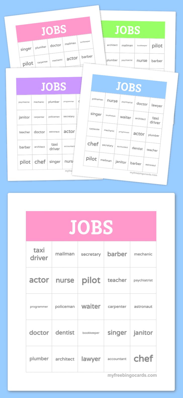 Printable Nurse Bingo Cards