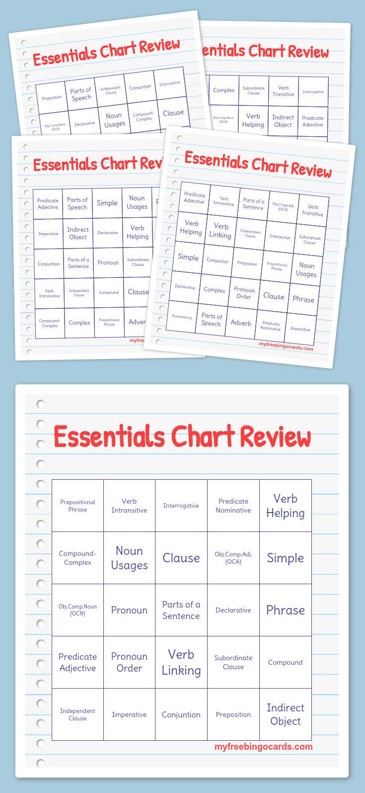 Free Printable Bingo Cards | Word Bingo, Free Bingo Cards