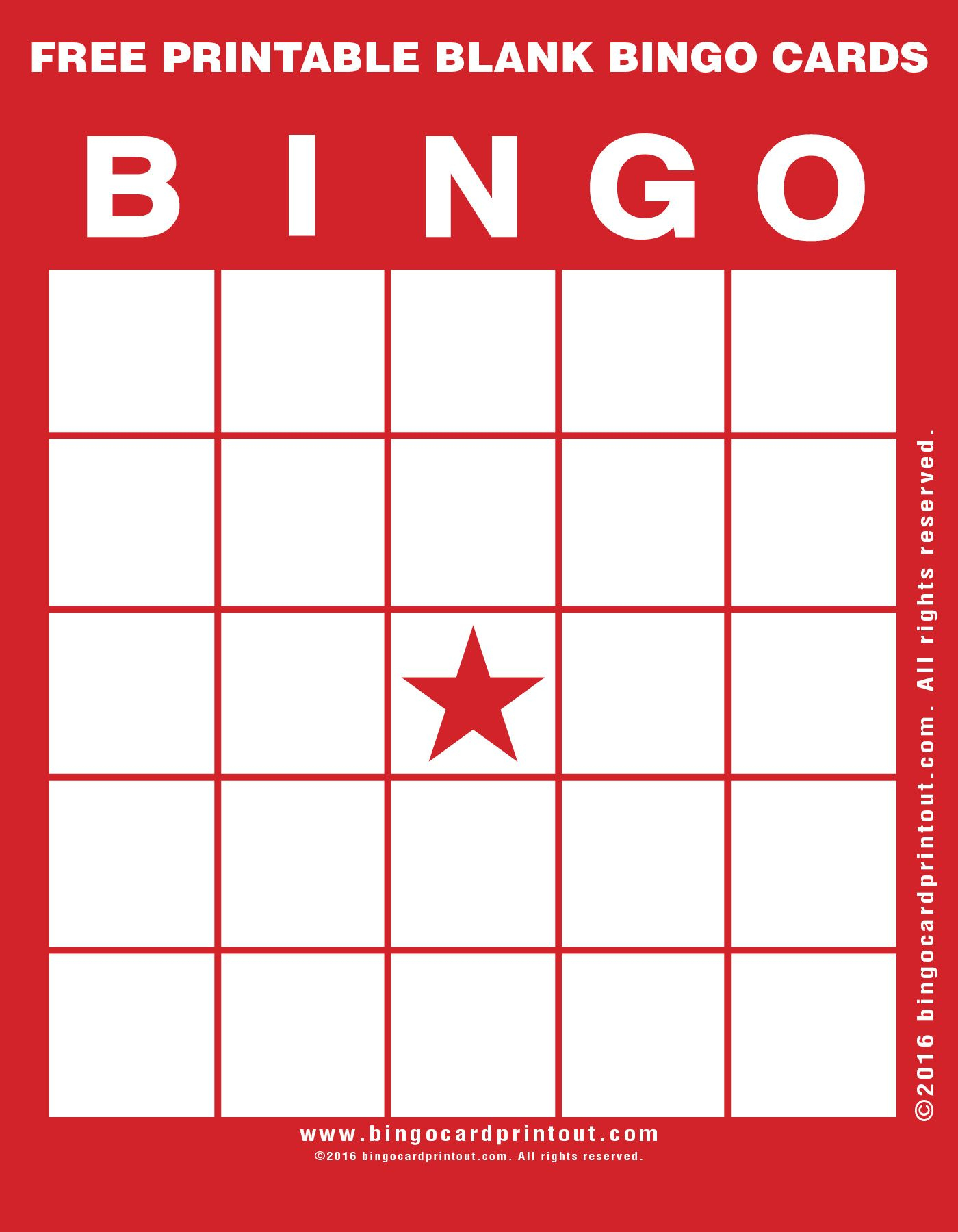 Free Printable Blank Bingo Cards | Blank Bingo Cards, Bingo