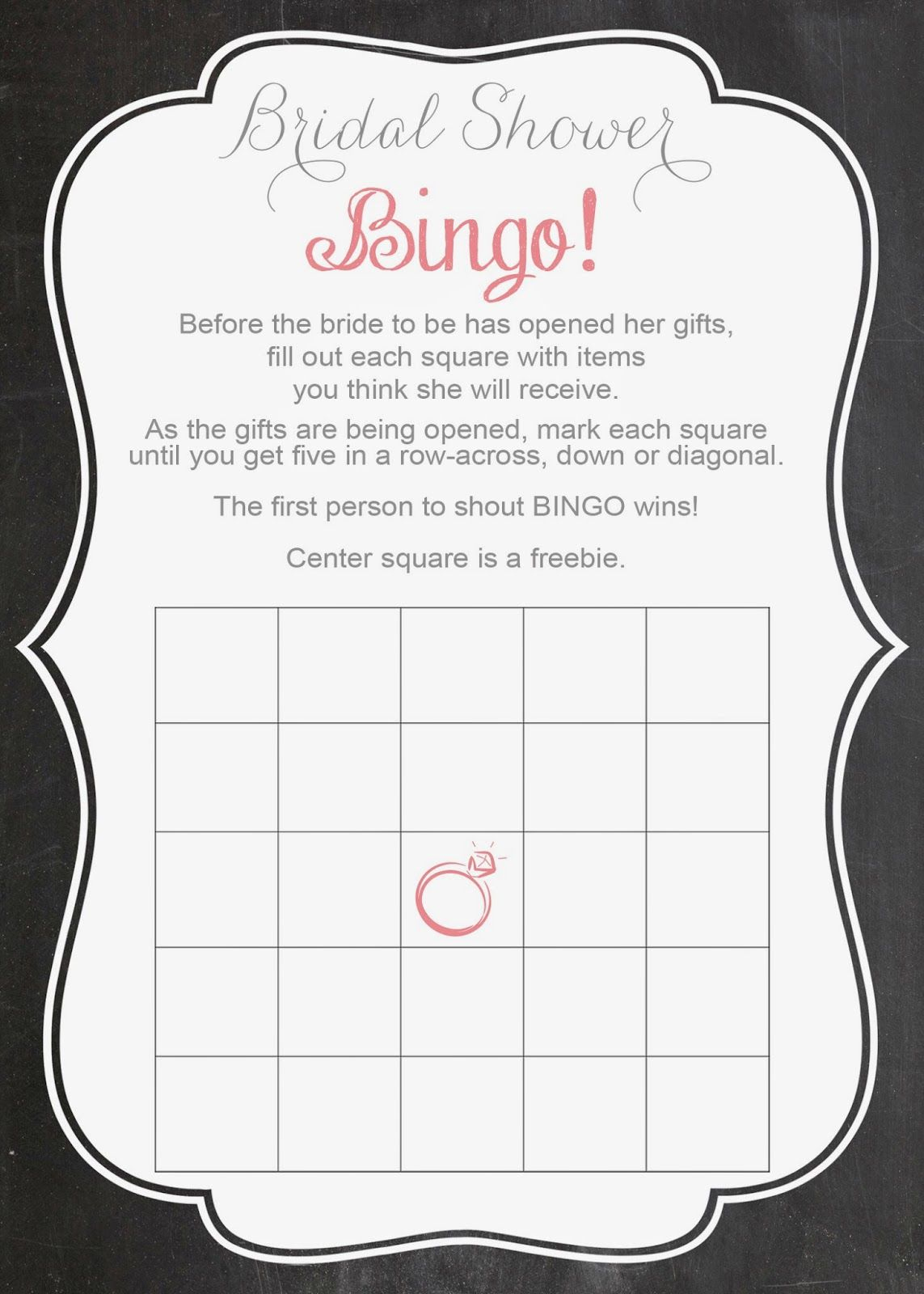 Free Printable} Bridal Shower Bingo! | Bridal Shower Bingo