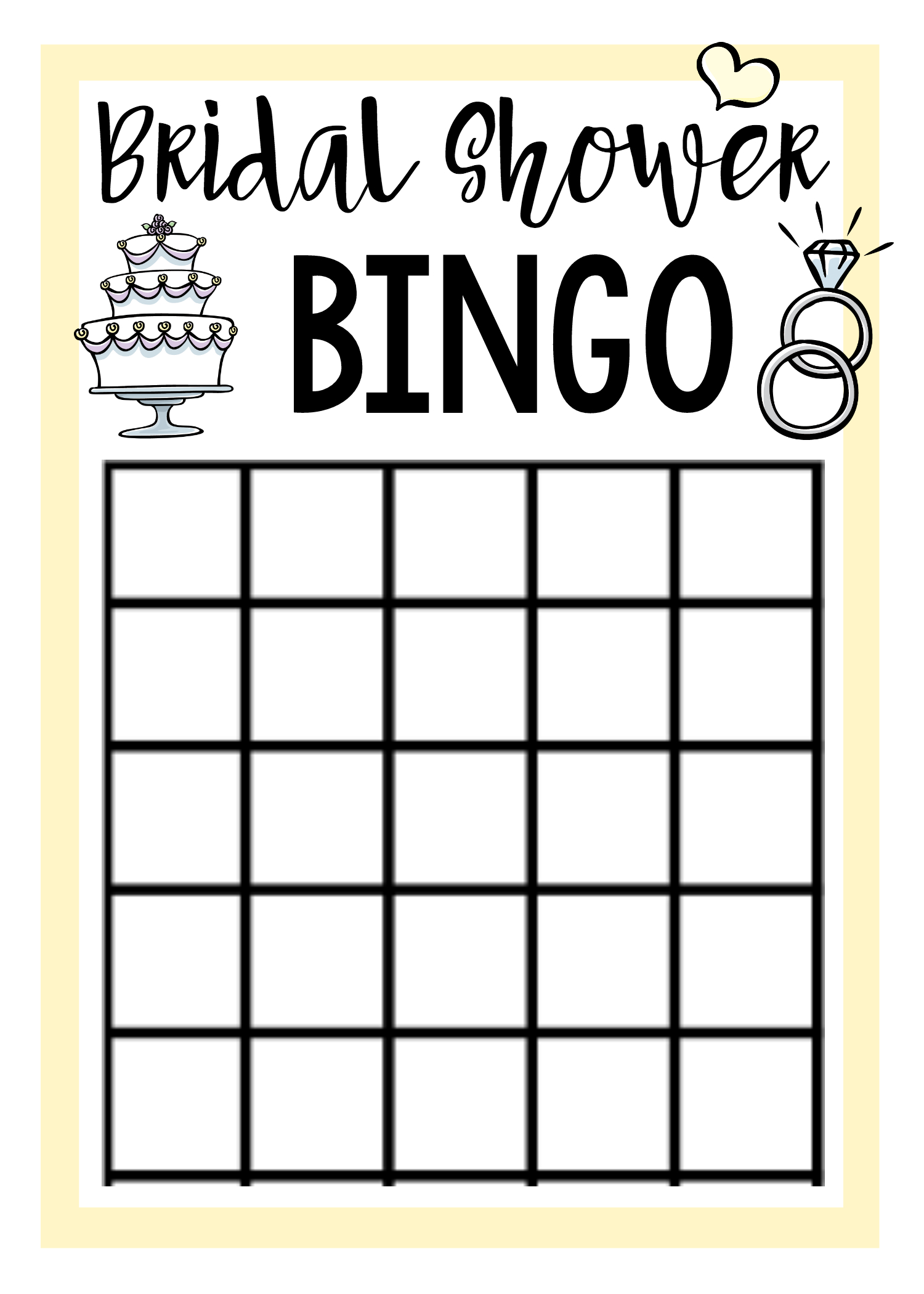 Pictures Bingo Funny Bridal Bingo Card Template Bridal Printable
