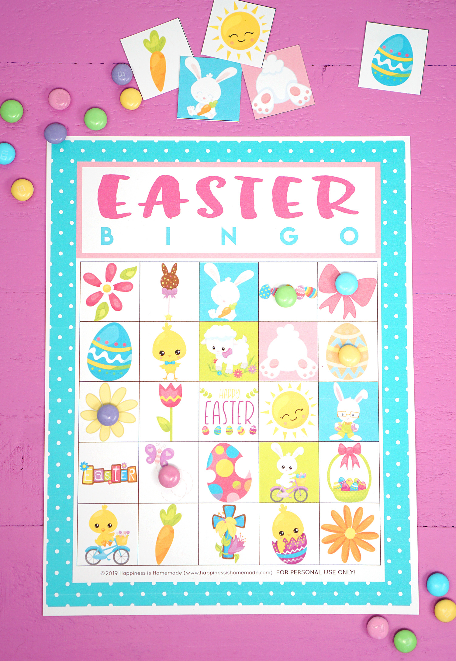 Free Printable Easter Bingo Game Cards - Happiness Is Homemade