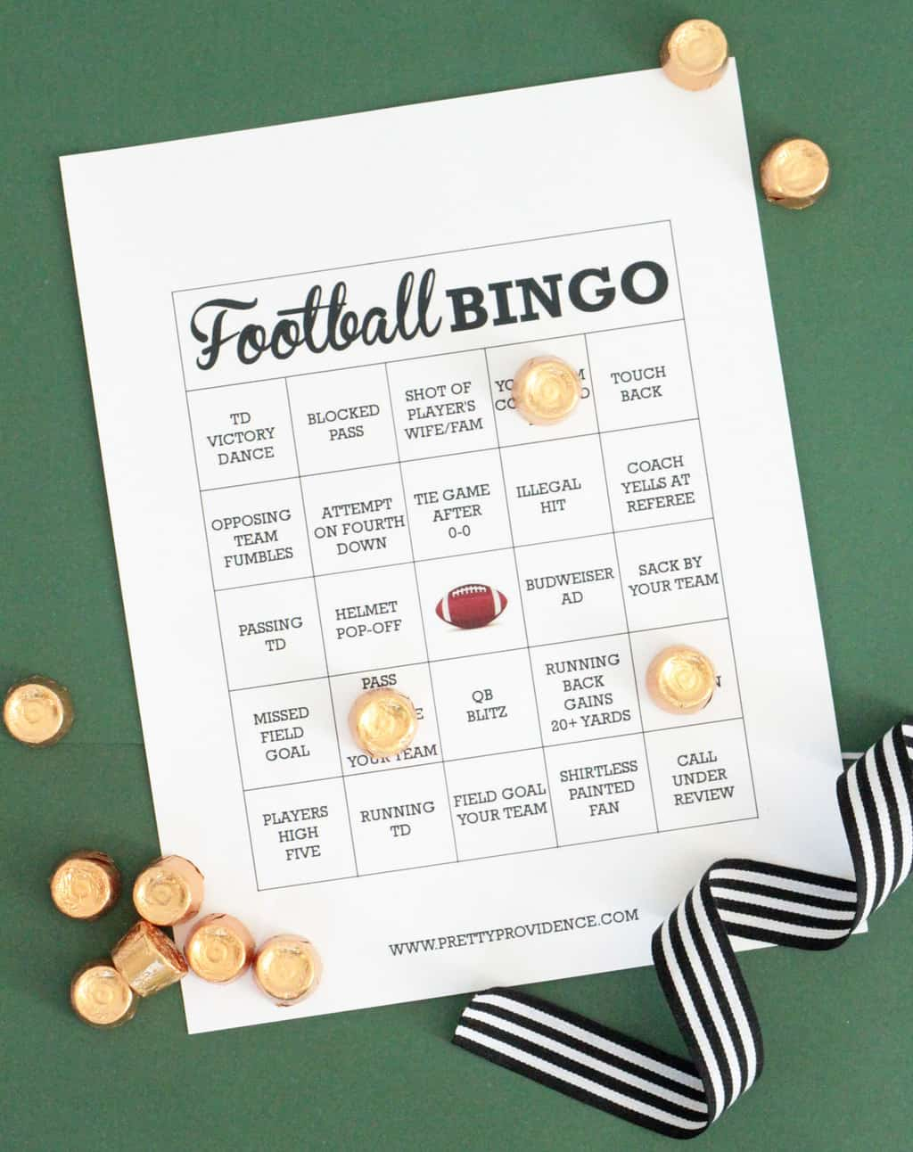 Free Printable Football Bingo Cards - Pretty Providence