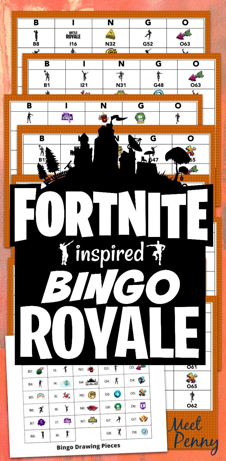 Free Printable Fortnite Inspired Bingo Game - Verjaardag