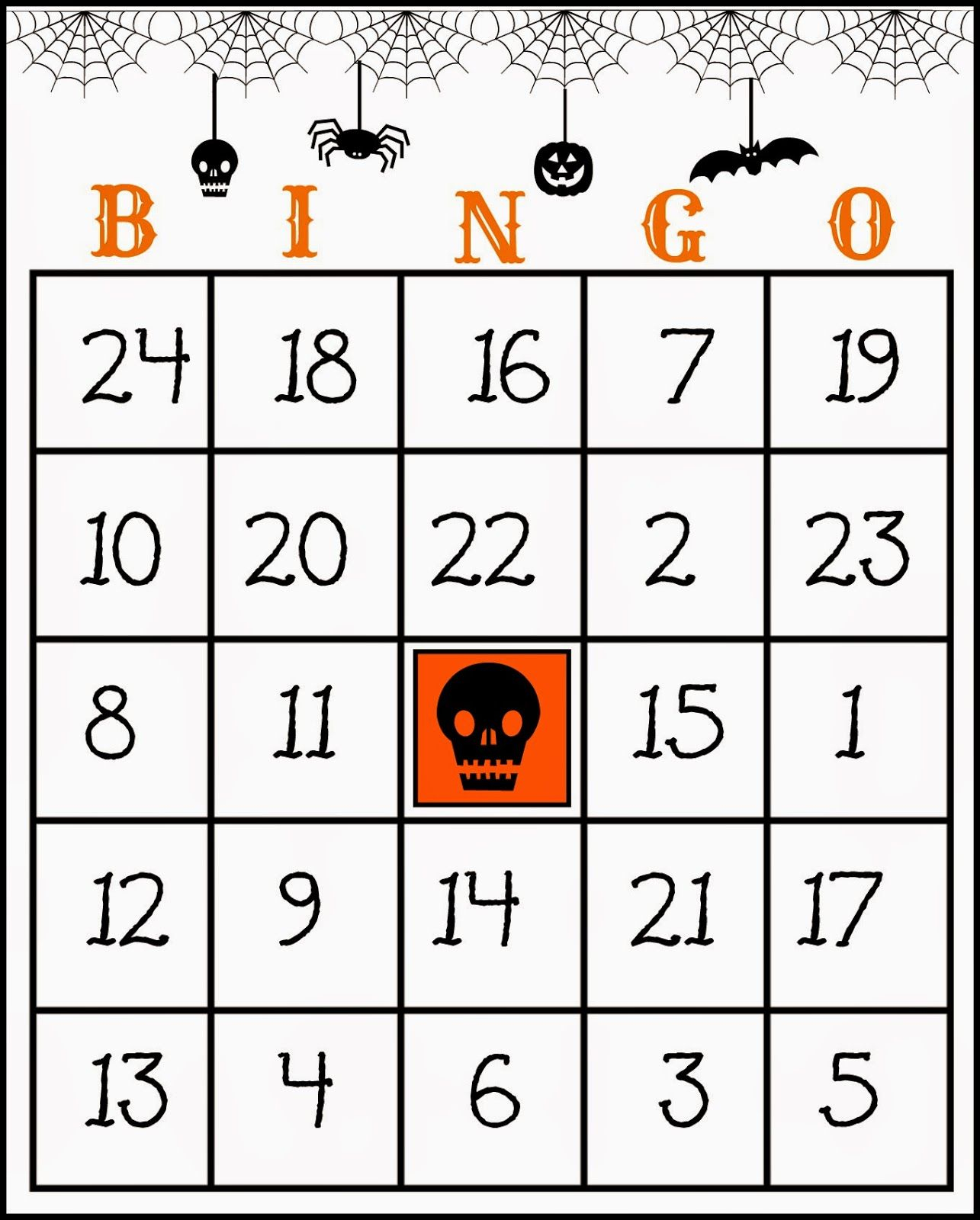 Free Printable Halloween Bingo Game | Halloween Bingo Game