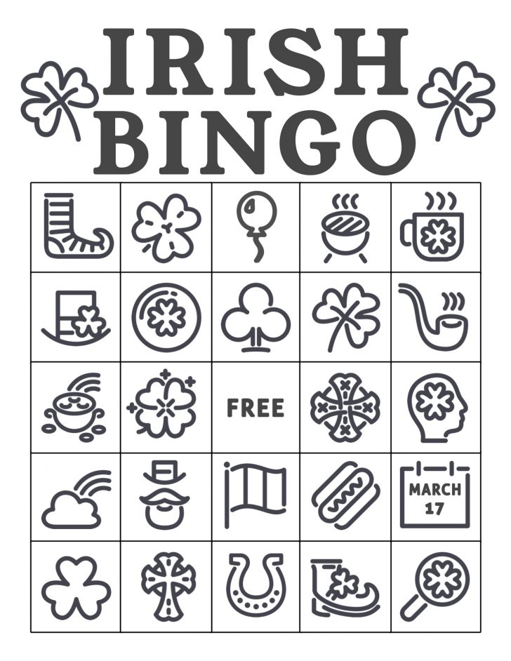Printable Irish Bingo Cards