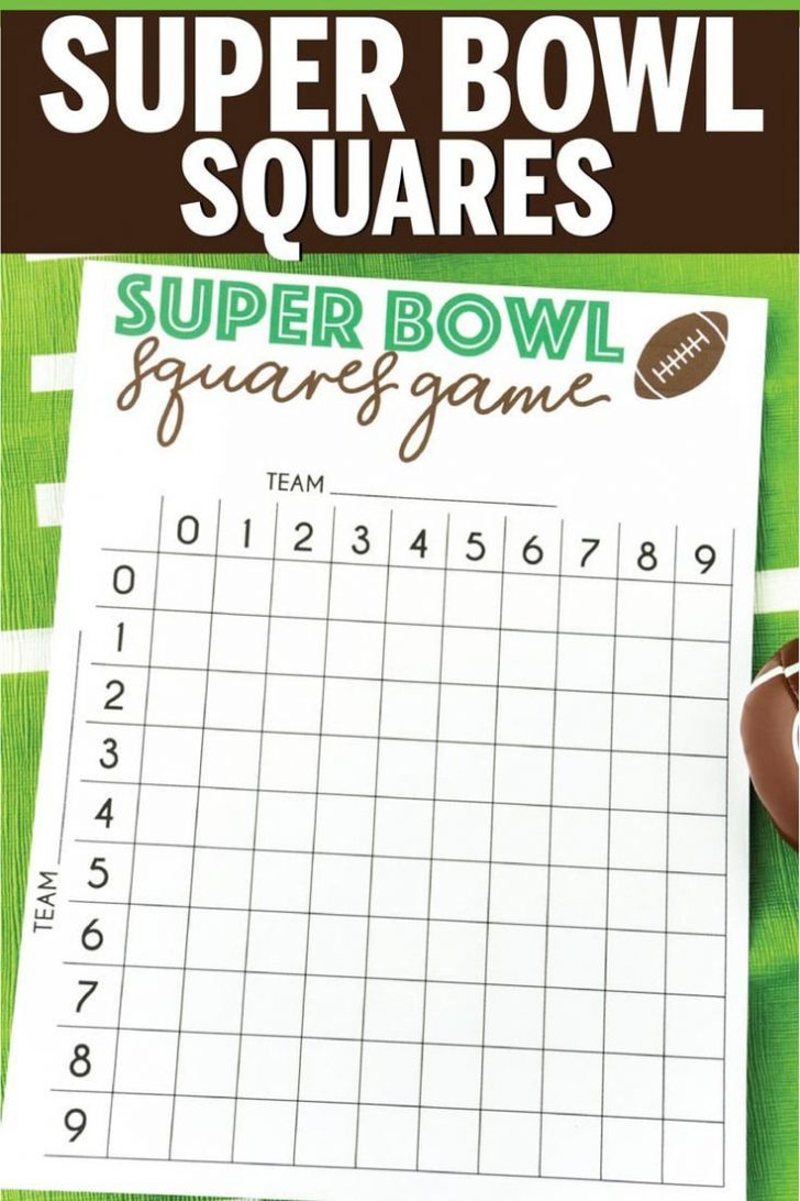 Superbowl Printable Squares Printable World Holiday