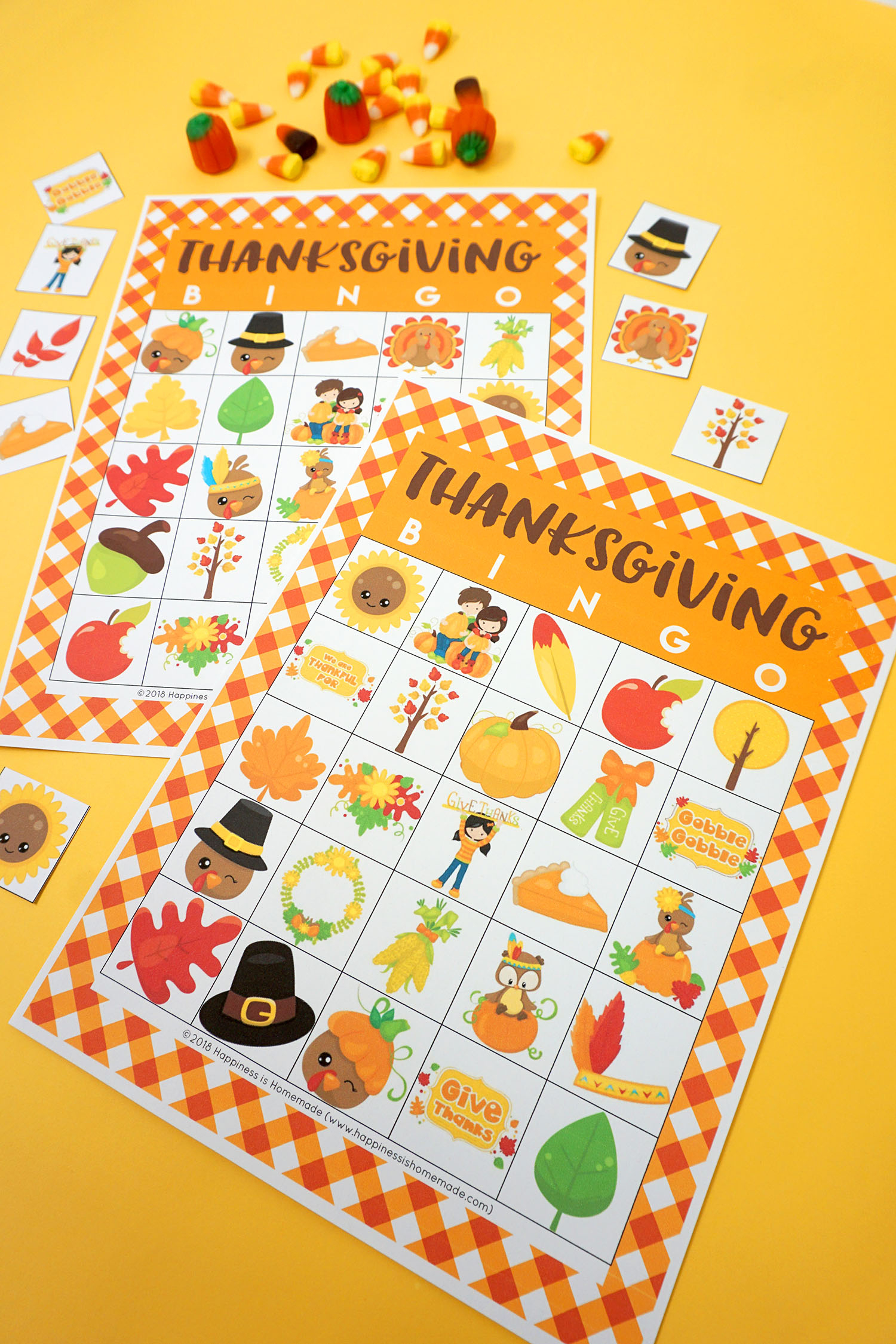 Free Printable Thanksgiving Bingo Cards - Happiness Is Homemade