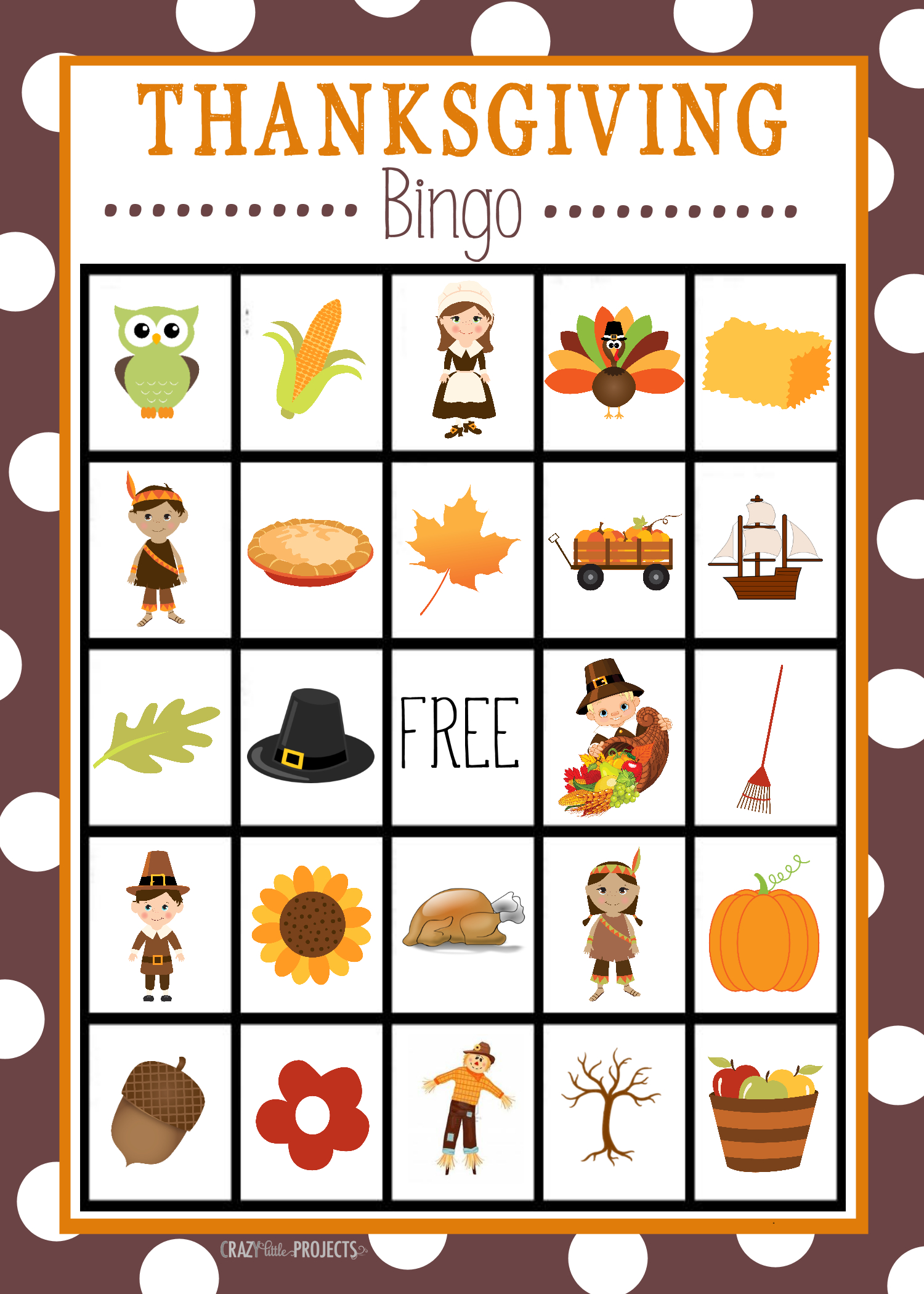 Free Printable Thanksgiving Bingo Game | Christmas Bingo