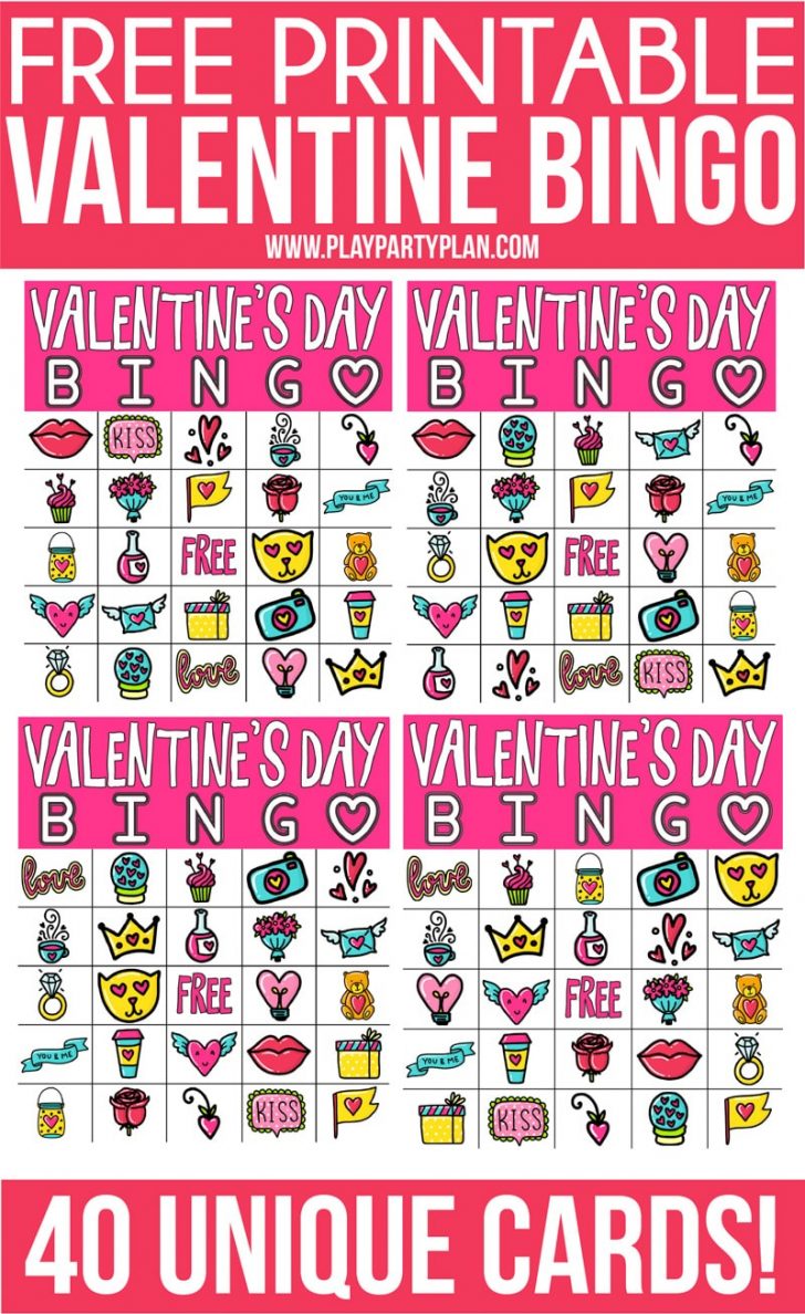Free Online Printable Valentine Bingo Cards
