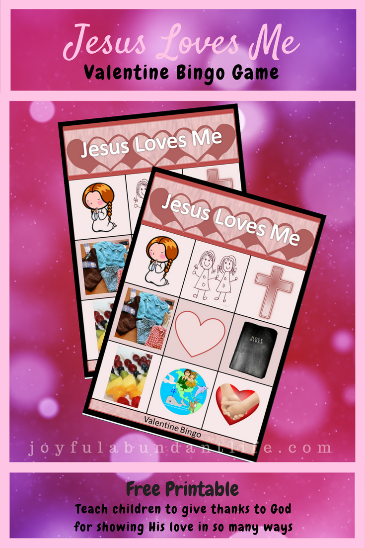 Free Printable Valentine&amp;#039;s Day Jesus Loves Me Bingo Game