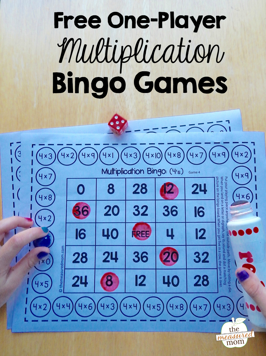 Free Single-Player Multiplication Bingo Games - Wiskunde