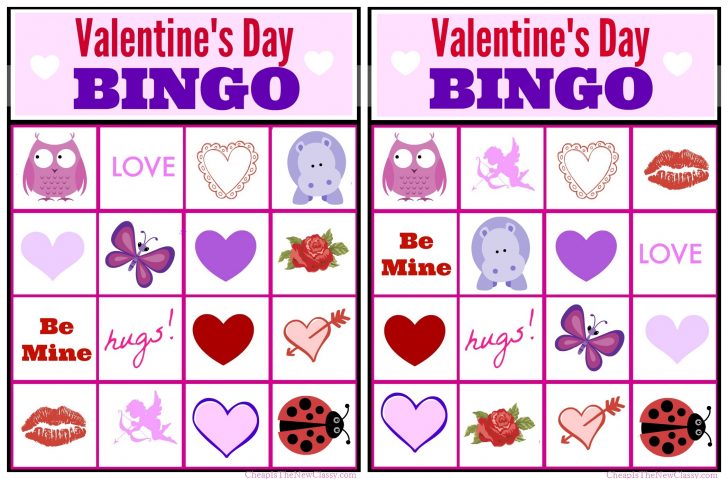 Printable Preschool Valentine Bingo Cards