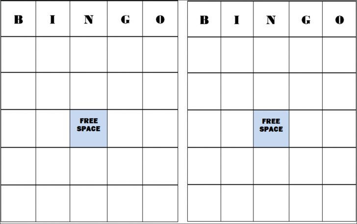 Printable Bingo Card With 8 Spaces