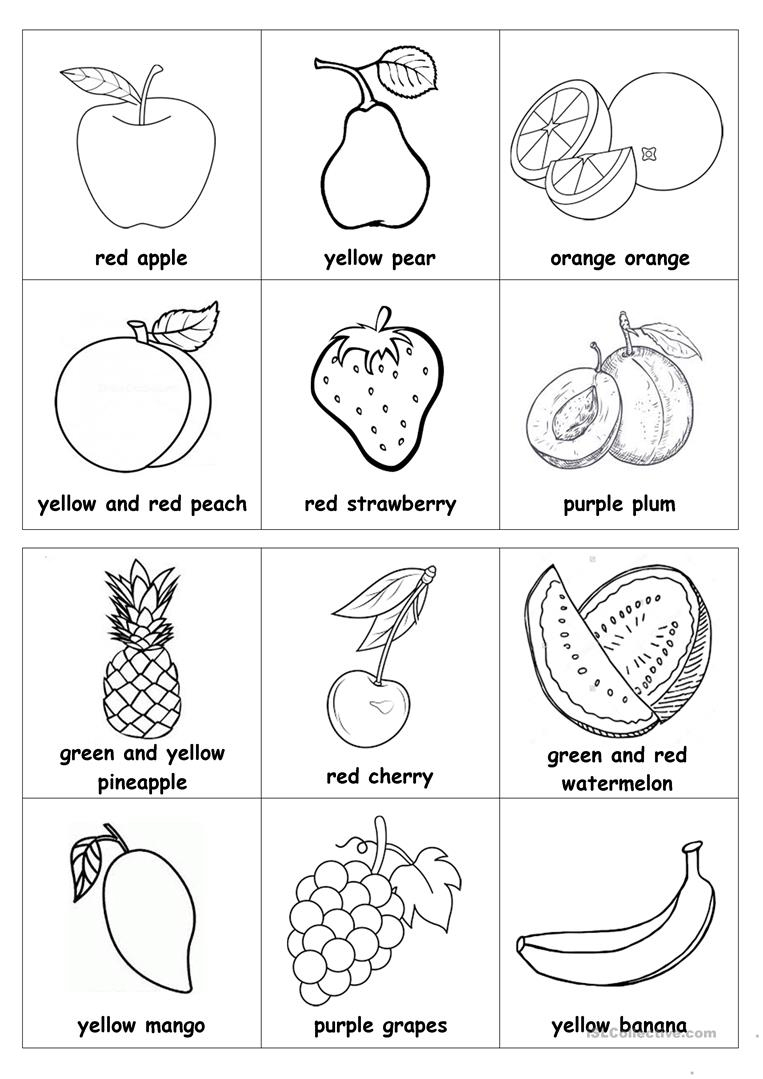 Fruit Bingo - English Esl Worksheets For Distance Learning
