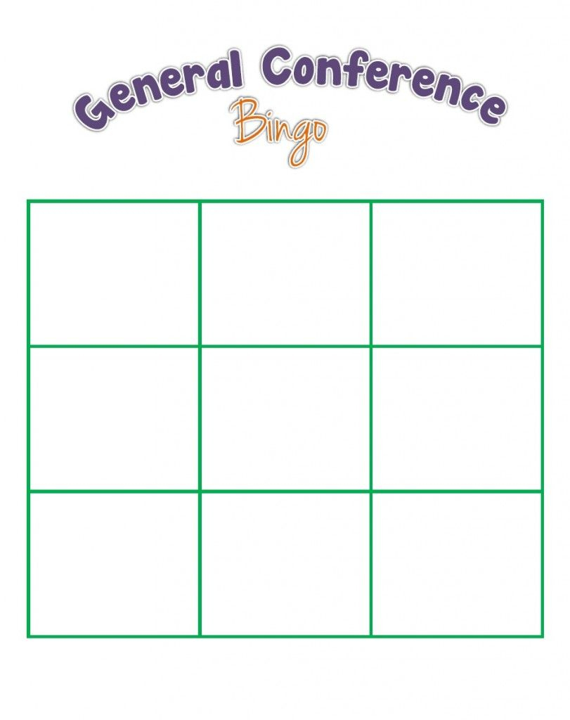 General Conference Bingo For The Kids | Bingo Card Generator