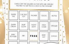 Gold Glitter Shower Printable Bingo Cards – Ideeën Voor