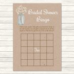 Gypsophila Mason Jar Bridal Shower Bingo Game, Printable Floral Bingo  Activity, Rustic Bridal Bingo Cards, Kraft, Instant Download 101 A