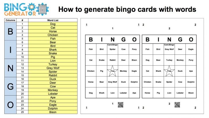 Words That Begin With T Bingo Cards Printable